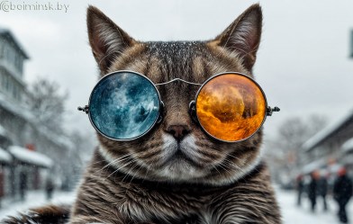 Фотообои De-Art Кот в очках